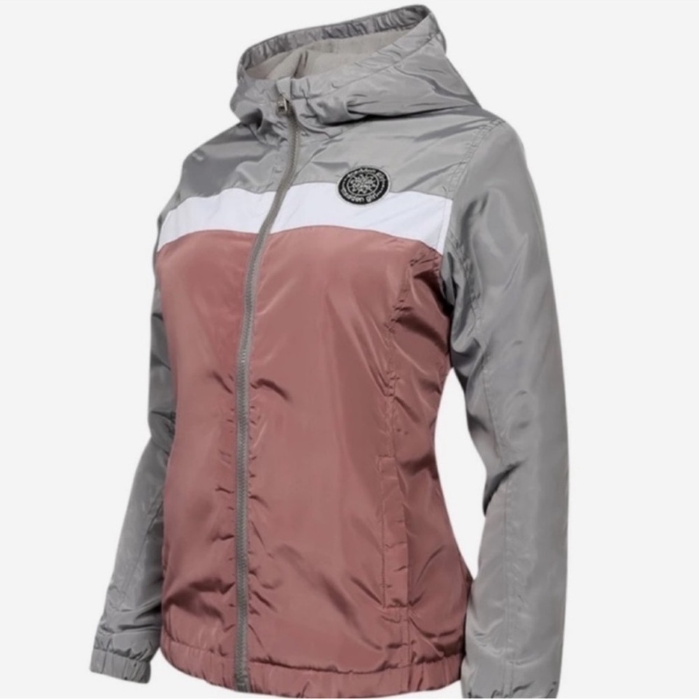 Women's Gray and Pink Hooded Jacket Steve Madden NWT